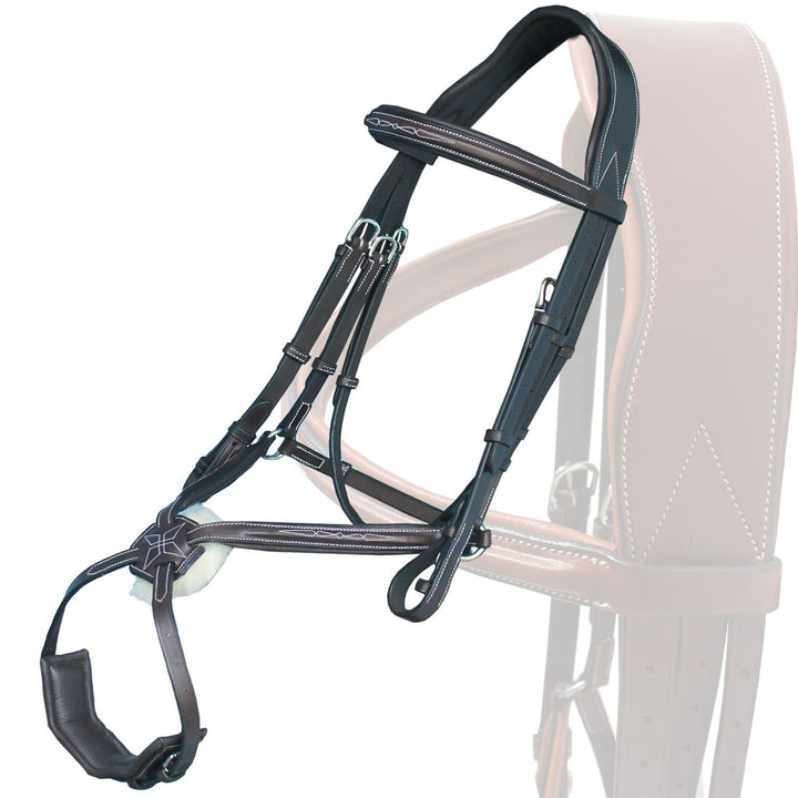 ExionPro Broad Crownpiece Designer Fully Adjustable Figure 8 Bridle with Reins-Bridles-Bridles & Reins