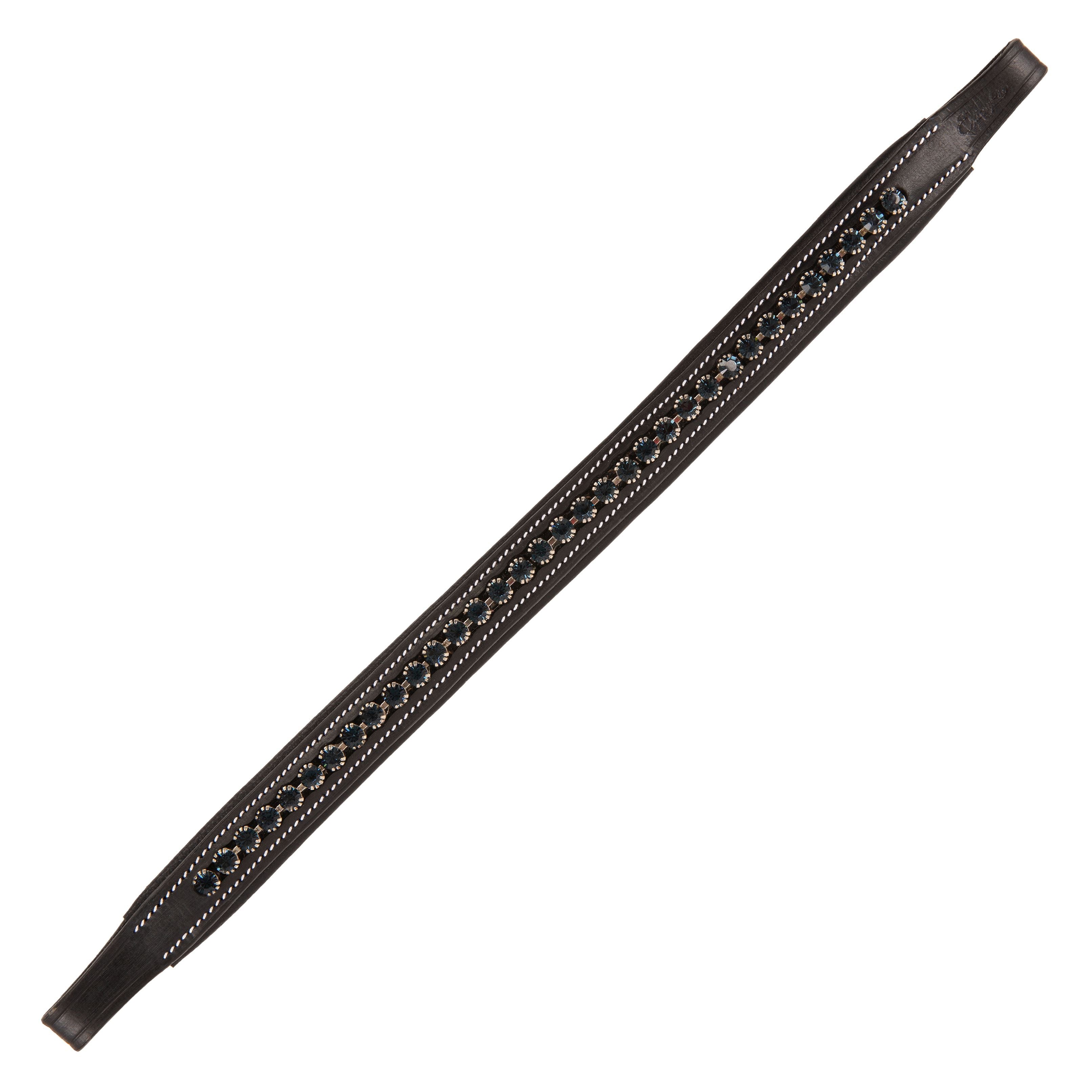 NEUF créateur 3 ROWS (U) forme cristal argent bride - 43.2cm Noir X complet NEUF créateur 3 ROWS (U) forme cristal argent bride - 43.2cm Noir X complet
