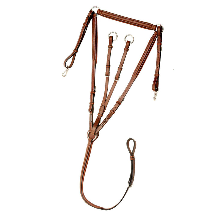ExionPro Fancy Square Raised Padded Breastplate with Running Attachment-Horse Breastplates-Bridles & Reins
