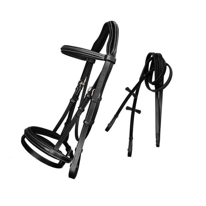 ExionPro Pressure Relief Crown Raised Padded Jumping Bridle with Reins-Bridles-Bridles & Reins