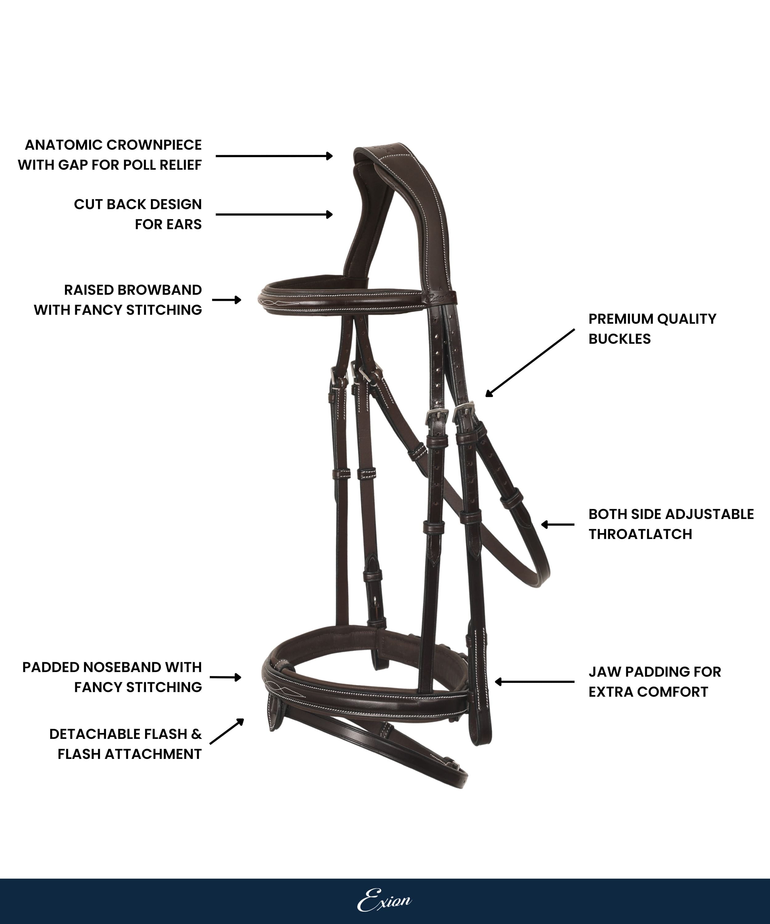 ExionPro 'Phoenix' Snaffle Bridle | Convertible Jumping Bridles