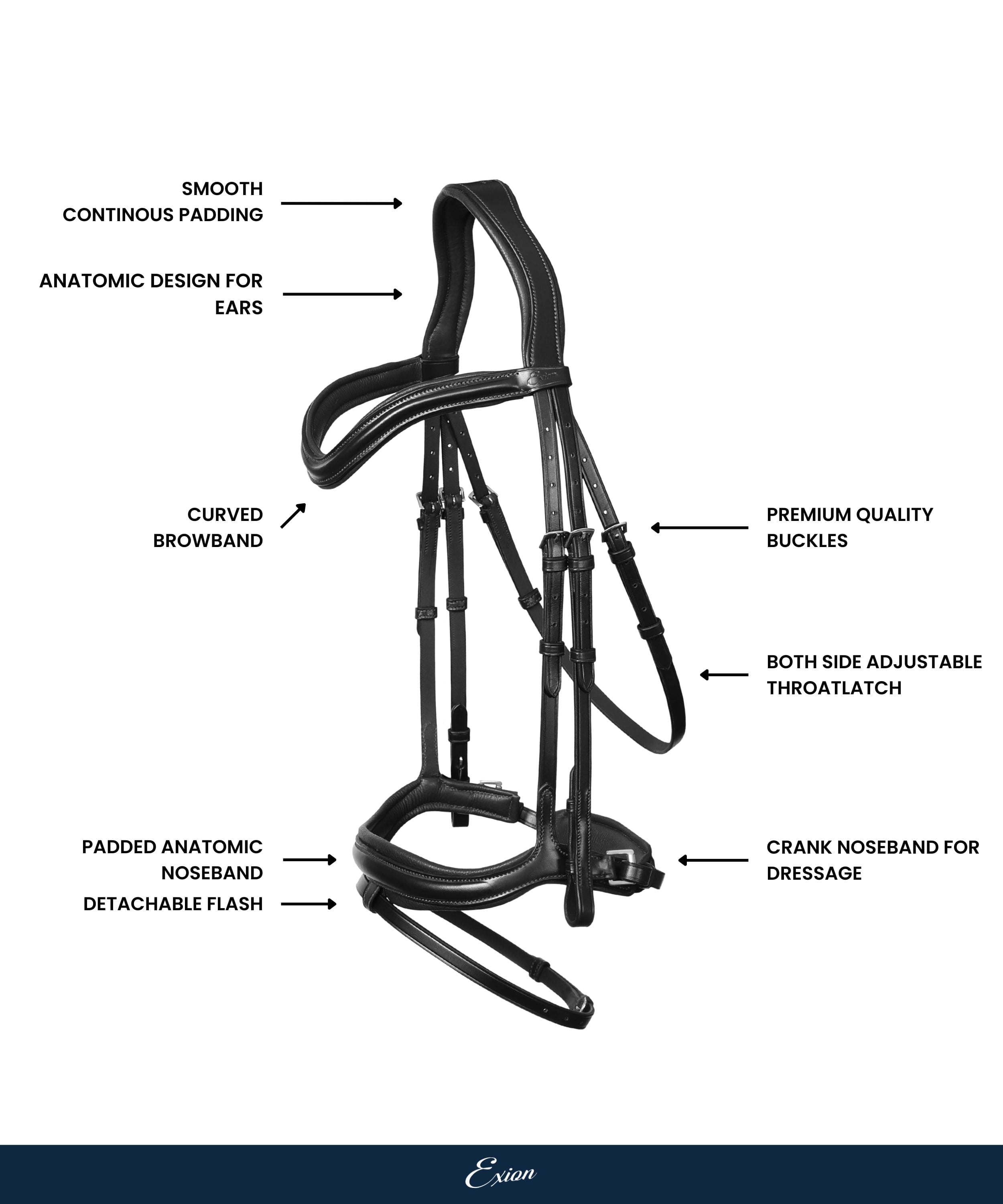 ExionPro 'Ursa' Anatomic Dressage Bridle | Dressage Bridles
