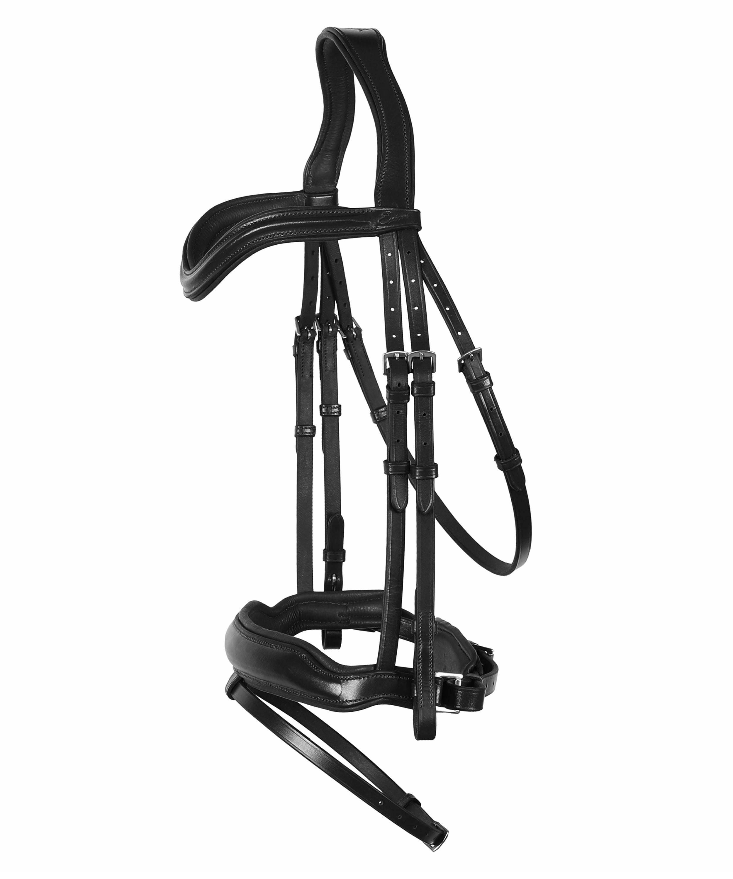 【未使用】PREMIERE Dressage Leather Reins レザー 手綱 FULL ブラック 乗馬 馬術 ExionPro 'Leo' Classic Dressage Bridle | Dressage Bridles