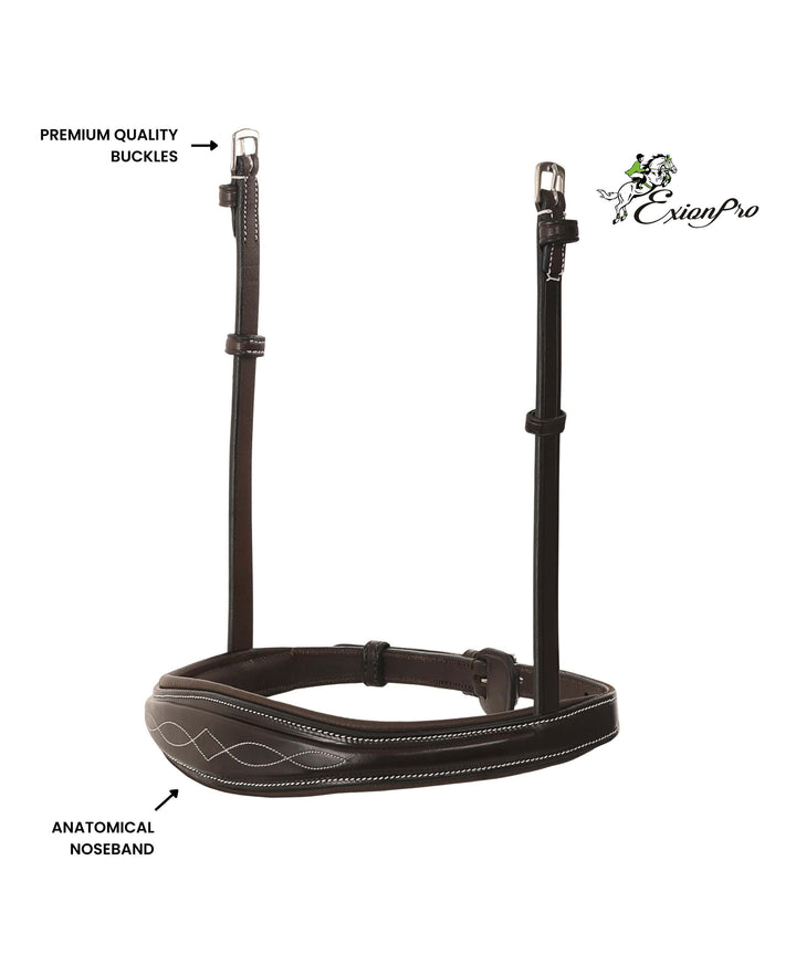 Replacement Noseband of ExionPro Fancy Stitched Raised Anatomical Bridle without Flash-Nosebands-Bridles & Reins