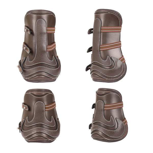 ExionPro Leather Horse Tendon Show Jump Boots - 402-Boots-Bridles & Reins