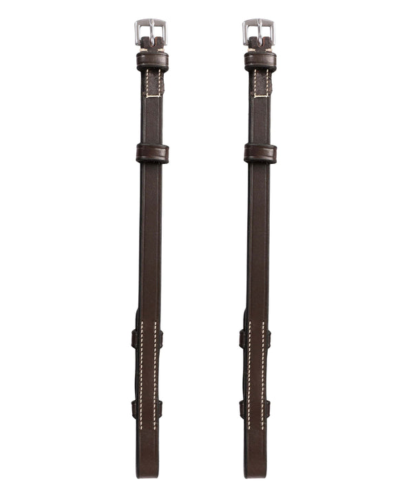 ExionPro Bridle Cheek Pieces With Hook Fastening - White Stitching