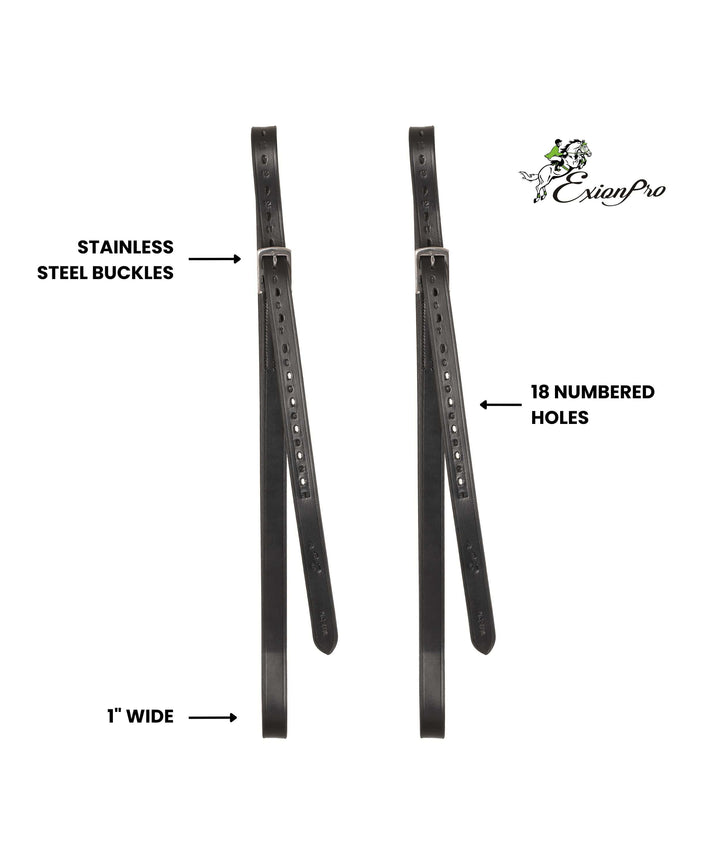 ExionPro Pre-Stretched Stirrup Leathers-Stirrup Leathers-Bridles & Reins