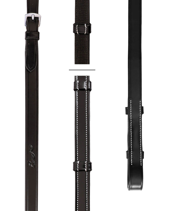 ExionPro Rubber Lined Leather Reins