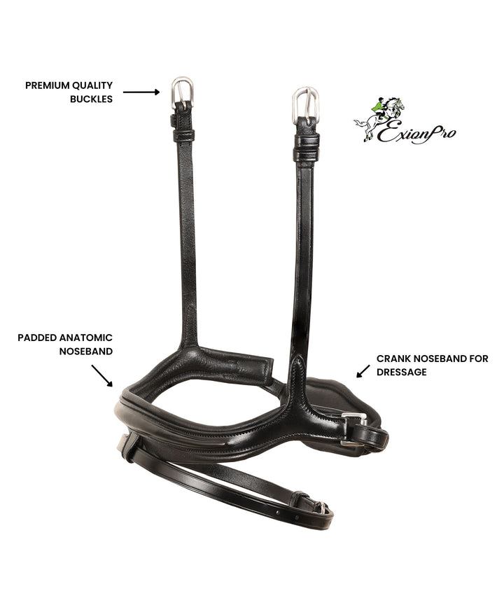 Replacement Noseband of ExionPro 'Ursa' Anatomic Dressage Bridle-Nosebands-Bridles & Reins