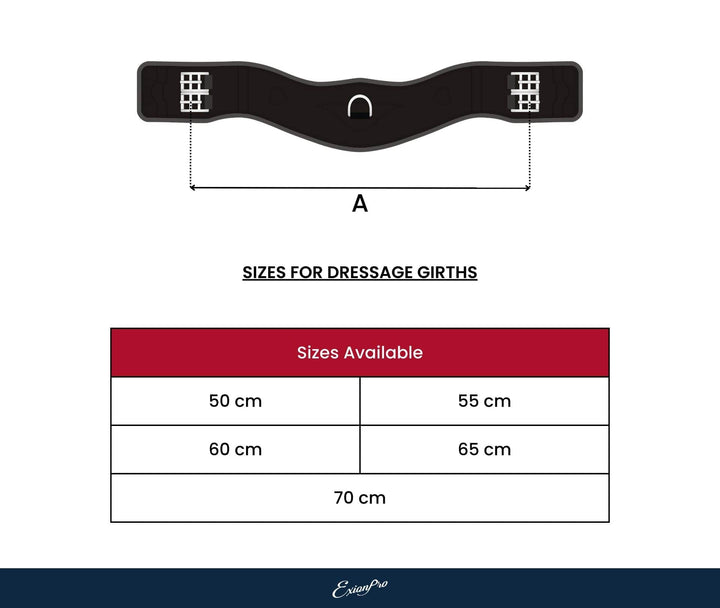 ExionPro Dressage Leather Horse Girth-Girths-Bridles & Reins