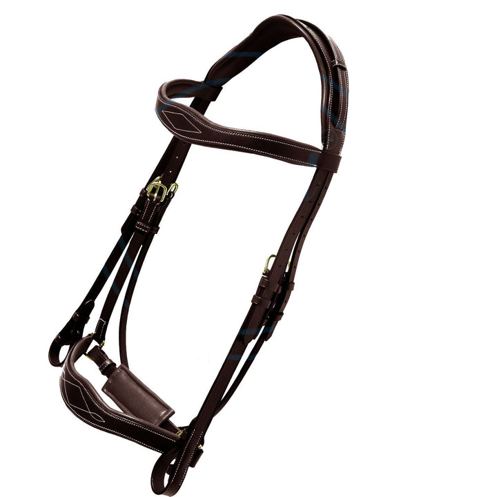 ExionPro Broad Wave Shape Designer Fancy Dressage Bridle & Web Reins-Bridles-Bridles & Reins