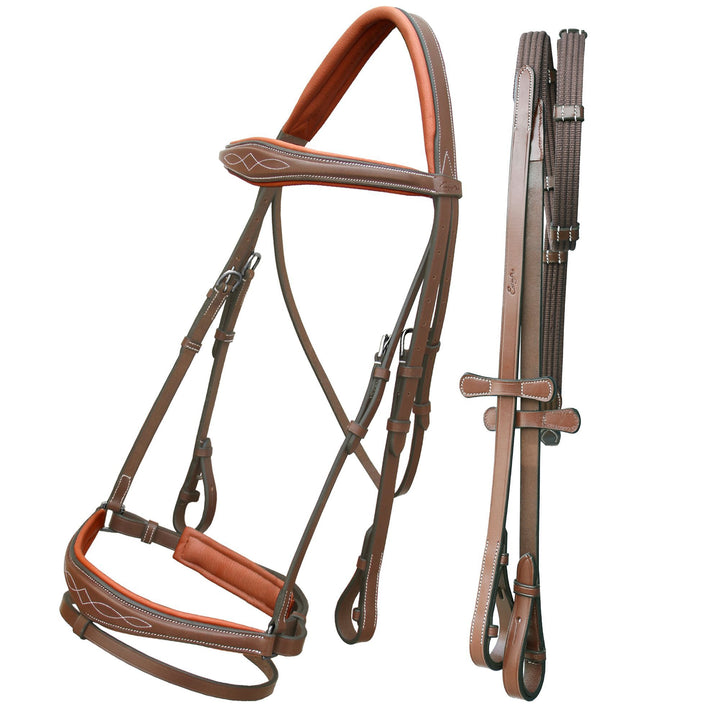 ExionPro Anatomical Dressage Bridle with Reins-Bridles-Bridles & Reins