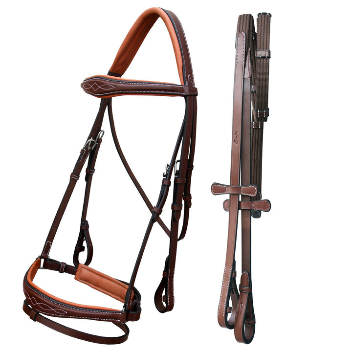 ExionPro Anatomical Dressage Bridle with Reins-Bridles-Bridles & Reins