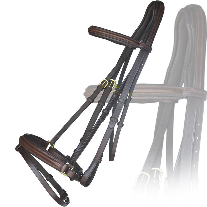 ExionPro Pressure Relief Crown Dressage Bridle with Web Reins-Bridles-Bridles & Reins