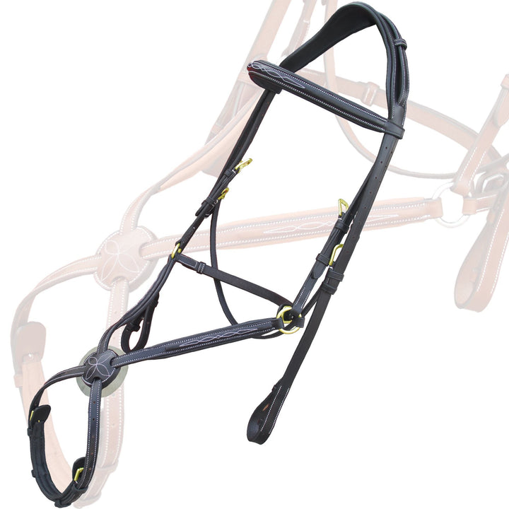 Replacement Noseband of ExionPro Monocrown Crown Piece Adjustable Designer Figure 8 Bridle-Nosebands-Bridles & Reins