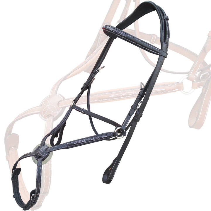 ExionPro Monocrown Crown Piece Adjustable Designer Figure 8 Bridle with Reins-Bridles-Bridles & Reins