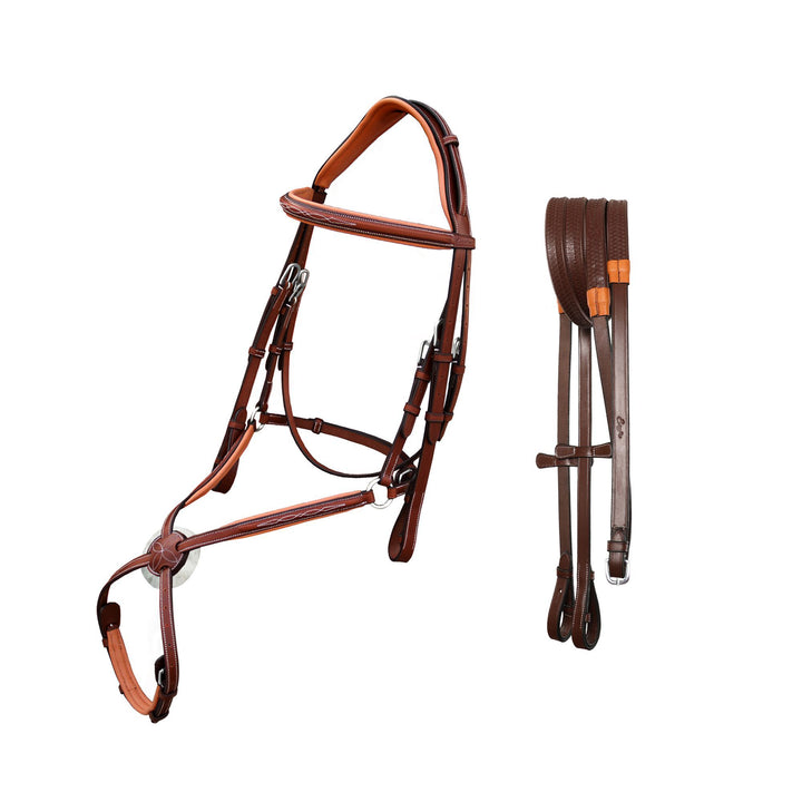 ExionPro Monocrown Crown Piece Adjustable Designer Figure 8 Bridle with Reins-Bridles-Bridles & Reins