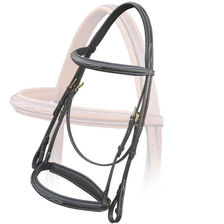 ExionPro Designer Fancy Snaffle Bridle with Rubber Reins-Bridles-Bridles & Reins