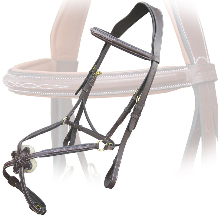 ExionPro Padded Ear Free Monocrown Crown Piece Figure 8 Bridle & Reins-Bridles-Bridles & Reins