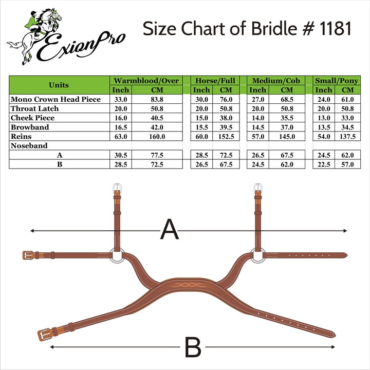 ExionPro Padded Innovative Combined Flash Unique Cut Anatomical Bridle & Reins-Bridles-Bridles & Reins