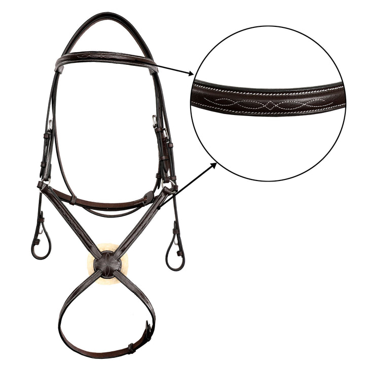 ExionPro Figure 8 Bridle With Laced Reins English Grackle Bridles exionpro-figure-8-bridle-with-laced-reins-english-grackle-bridles
