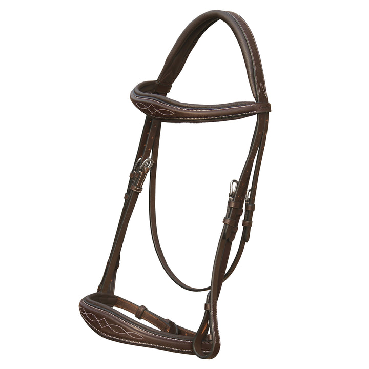 ExionPro Fancy Stitched Raised Anatomical Bridle without Flash with Reins-Bridles-Bridles & Reins