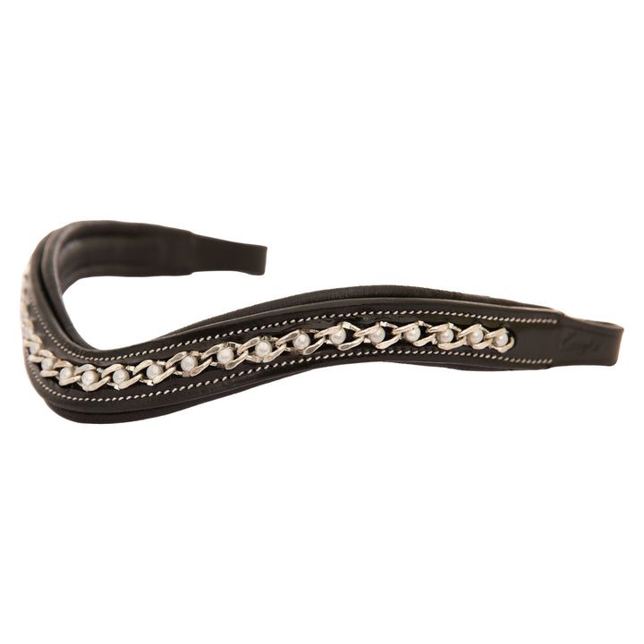 ExionPro Designer Spiral White Pearl Crystal Browband-Browbands-Bridles & Reins