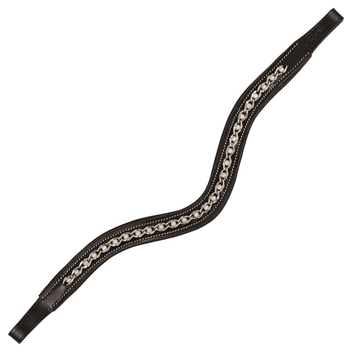 ExionPro Designer Spiral White Pearl Crystal Browband-Browbands-Bridles & Reins