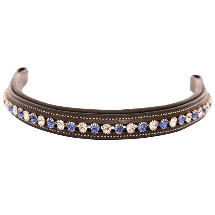 ExionPro Glittering Blue & Clear Crystal Browband-Browbands-Bridles & Reins