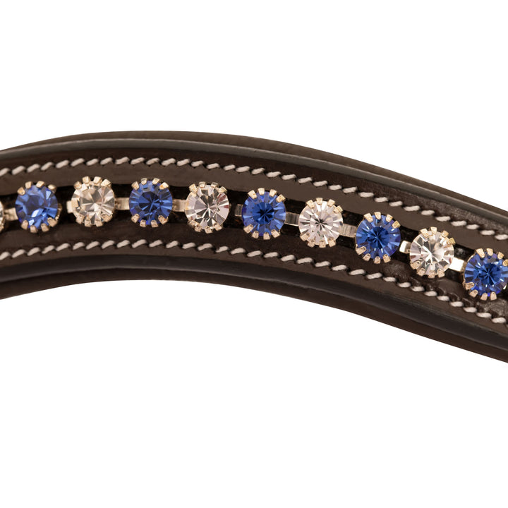 ExionPro Glittering Blue & Clear Crystal Browband-Browbands-Bridles & Reins