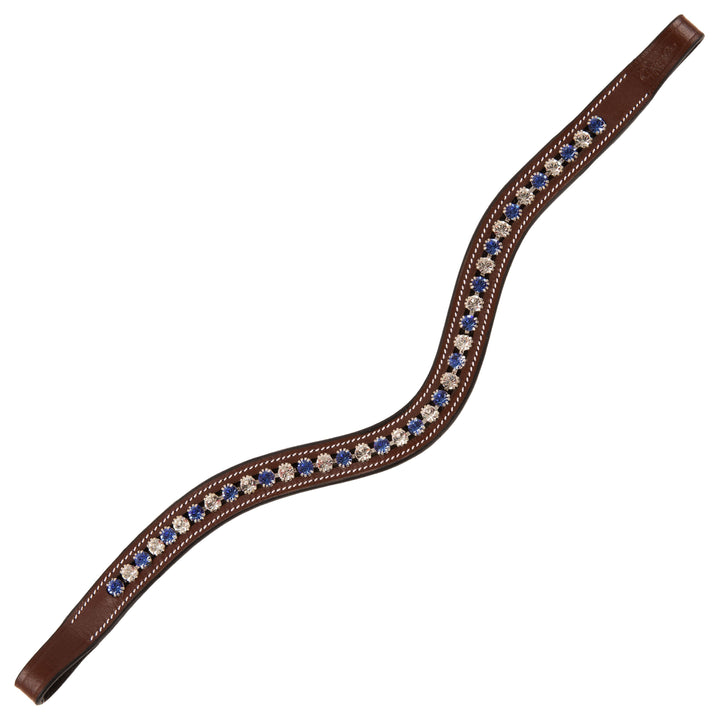 ExionPro Glittering Blue & Clear Crystal Browband-Browbands-Bridles & Reins