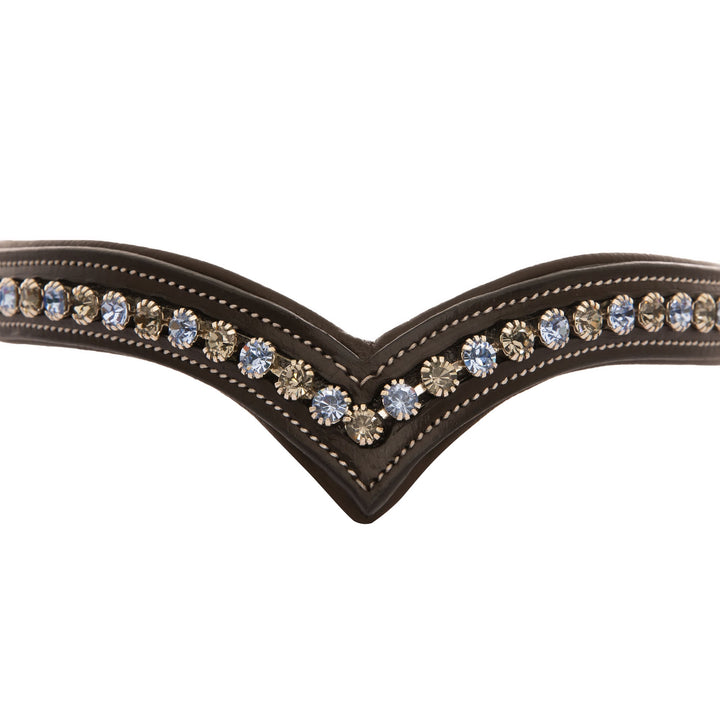 ExionPro Small Elegant & Attractive Blue and Alternative Clear Crystal Browband-Browbands-Bridles & Reins