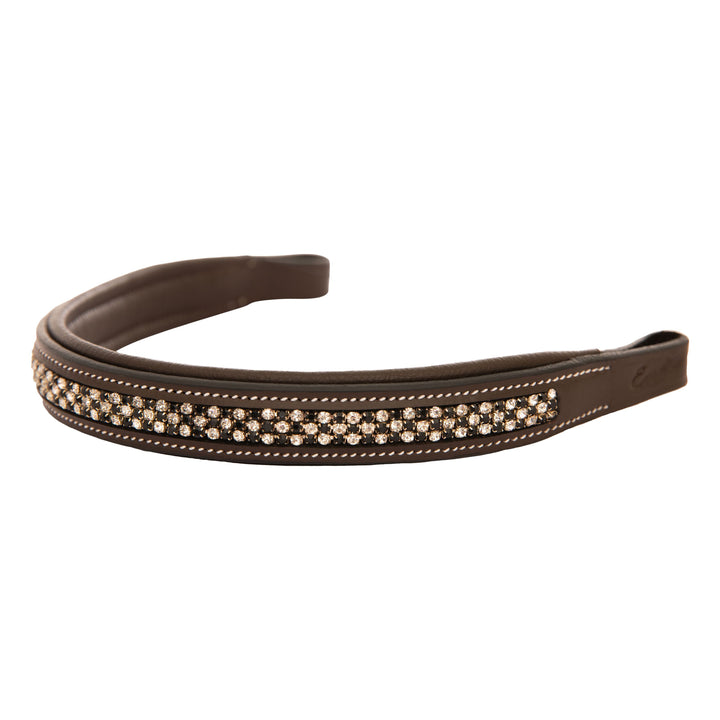 ExionPro Designer Necklace Pattern Tiny Black & White Crystal Browband-Browbands-Bridles & Reins