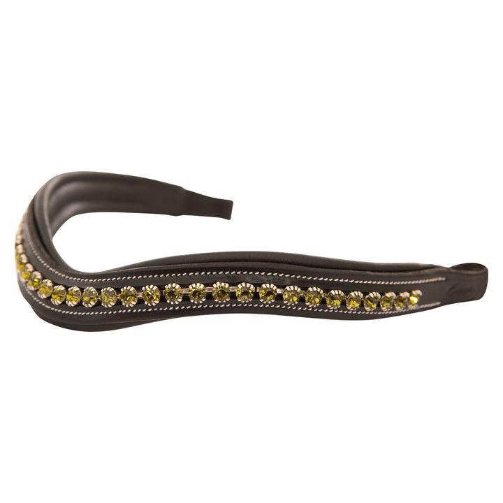 ExionPro Designer Light Green linked Crystal Browband-Browbands-Bridles & Reins