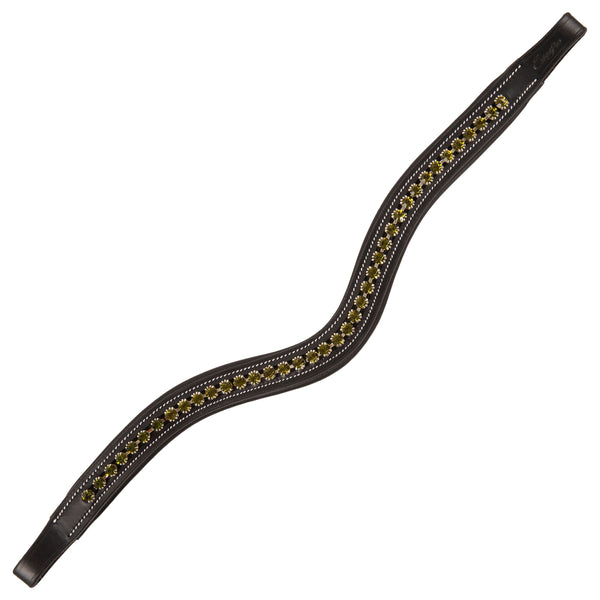 ExionPro Designer Light Green linked Crystal Browband-Browbands-Bridles & Reins