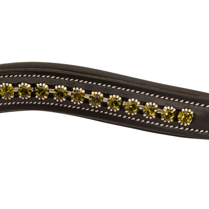 ExionPro Designer Light Green linked Crystal Browband-Browbands-Bridles & Reins