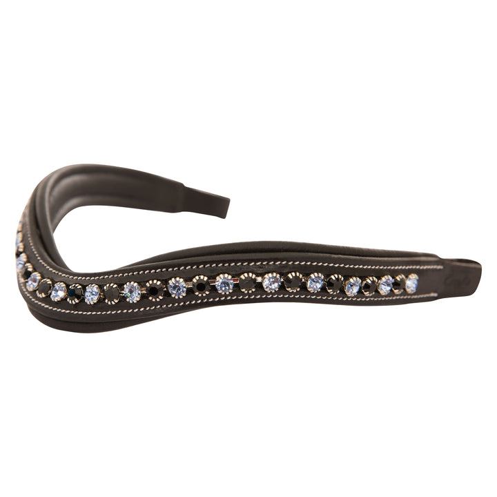 ExionPro Designer Black & Turquoise Blue Crystal Browband-Browbands-Bridles & Reins