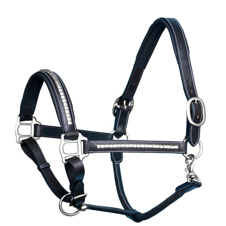 ExionPro Silver Brass Clincher Studded Horse Halter-Halters-Bridles & Reins