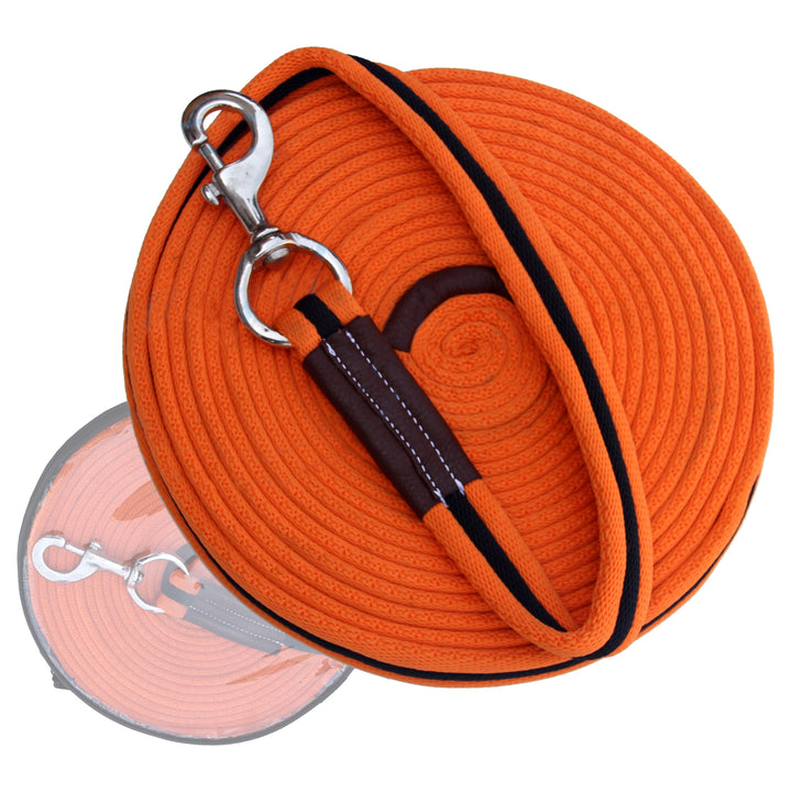 ExionPro Contrast Orange with Black Color Web Cushion Leads-Leads-Bridles & Reins