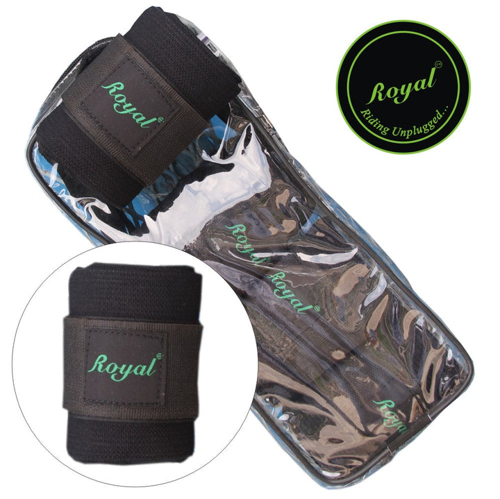 Royal Fleece Black Bandages | Pack of 4-Bandages-Bridles & Reins