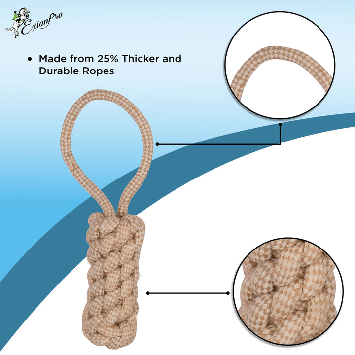 Exionpro Tough Durable Dummy Dog Chew Rope Toy, For Small to Large Dogs-Dog Toys-Bridles & Reins
