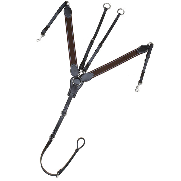 Collier de chasse pour cheval élastique en y avec martingale Tattini Collier de chasse pour cheval élastique en y avec martingale Tattini