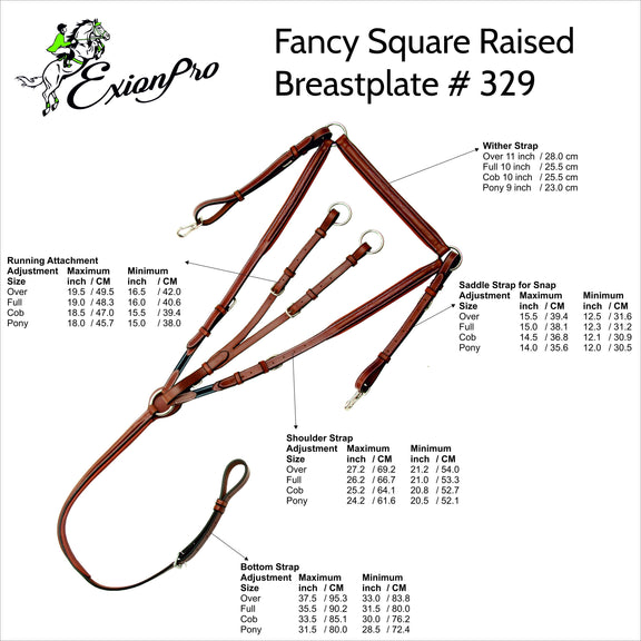 ExionPro Fancy Raised Horse Breastplate English Tack For Sale Bridles & Reins