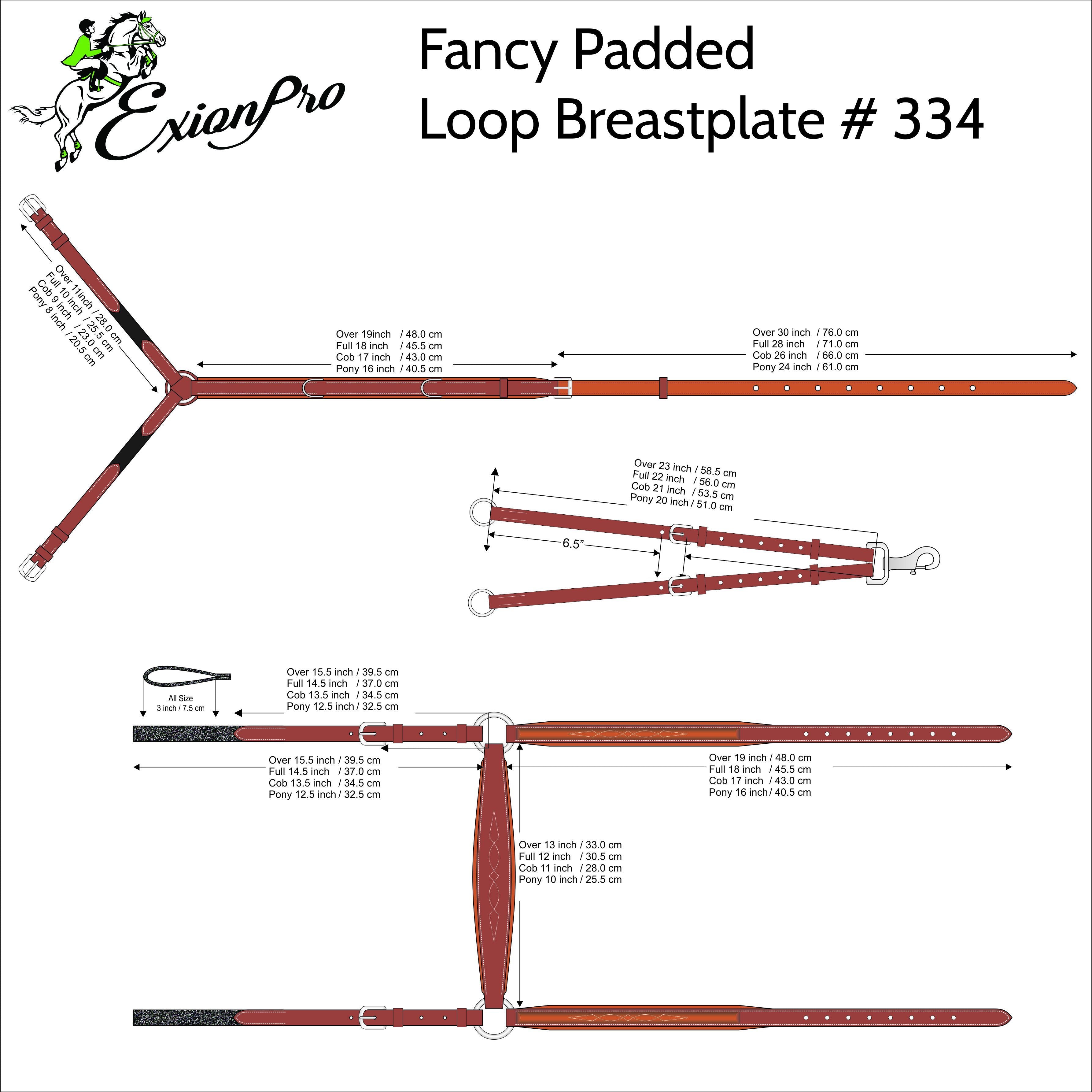 Raised Loop Breast Plates, Vegetable Tanned Leather Bridles & Reins