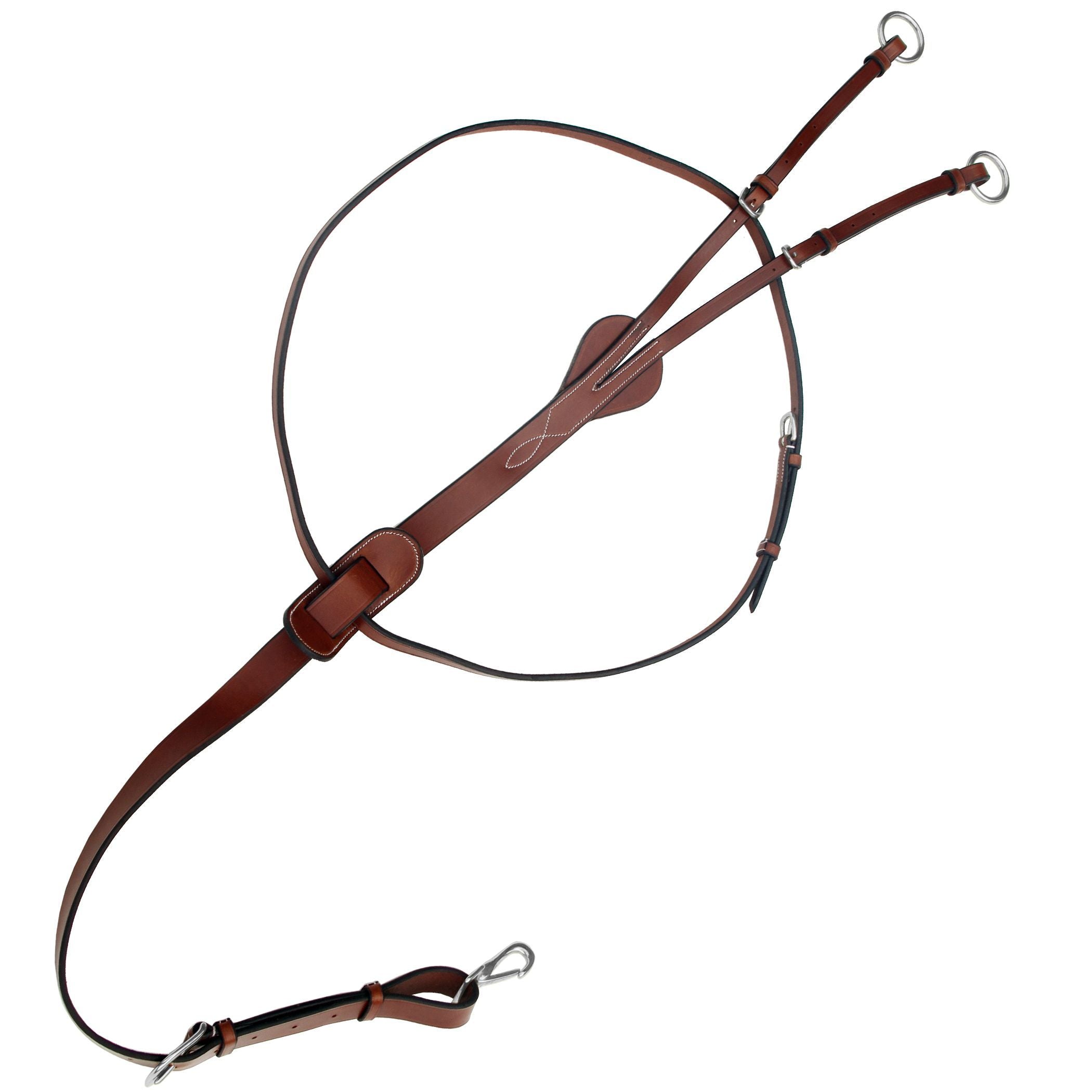 ExionPro Y Shaped Horse Leather Running Martingale Bridles & Reins