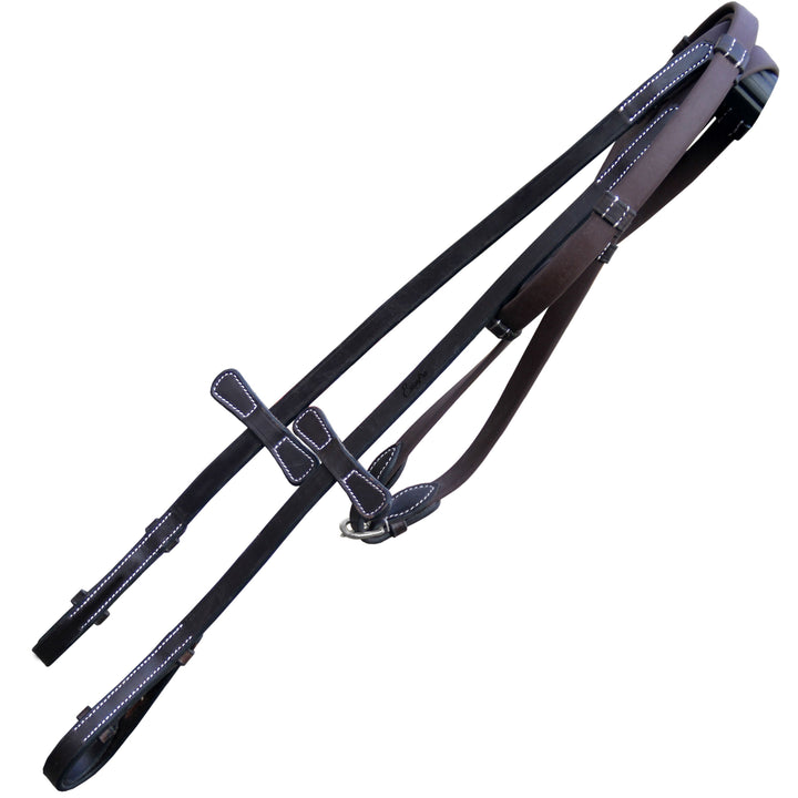 ExionPro Plain Rubber Reins with 7 Loops & Martingale Stoppers-Reins-Bridles & Reins