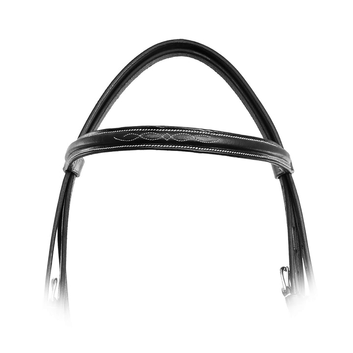 ExionPro Affordable Traditional Fancy Raised Hunter Bridle With Laced Reins-Bridles-Bridles & Reins
