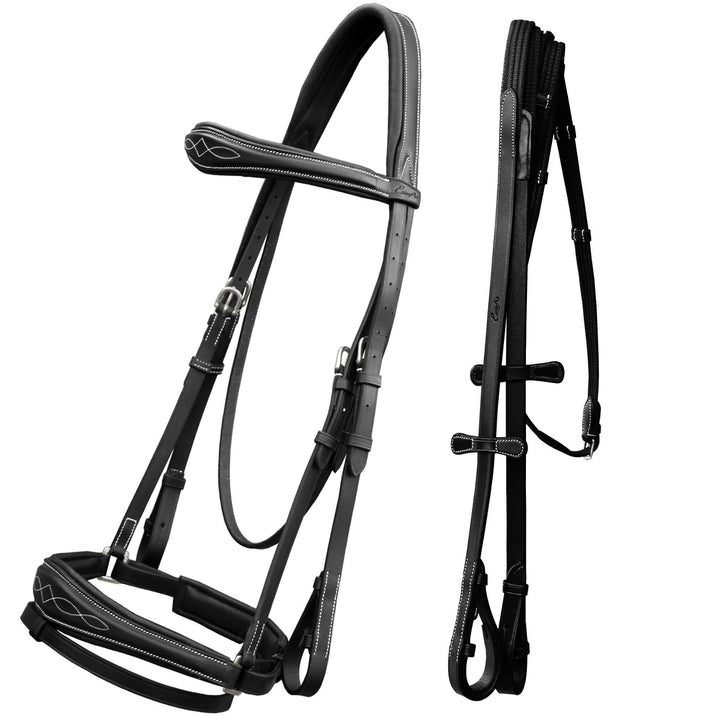 ExionPro Anatomical Dressage Bridle with Reins-Bridles-Bridles & Reins