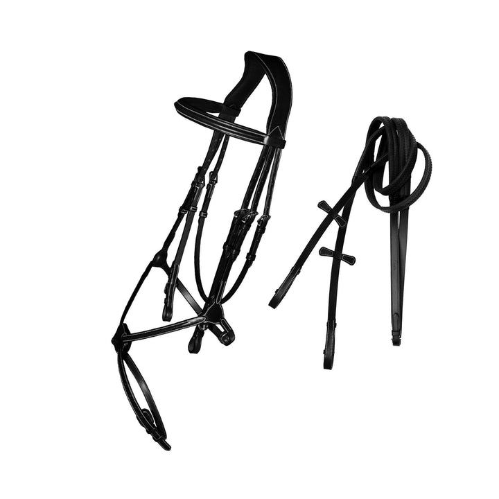 ExionPro Padded Joint Figure 8 Bridle with Rubber Reins-Bridles-Bridles & Reins