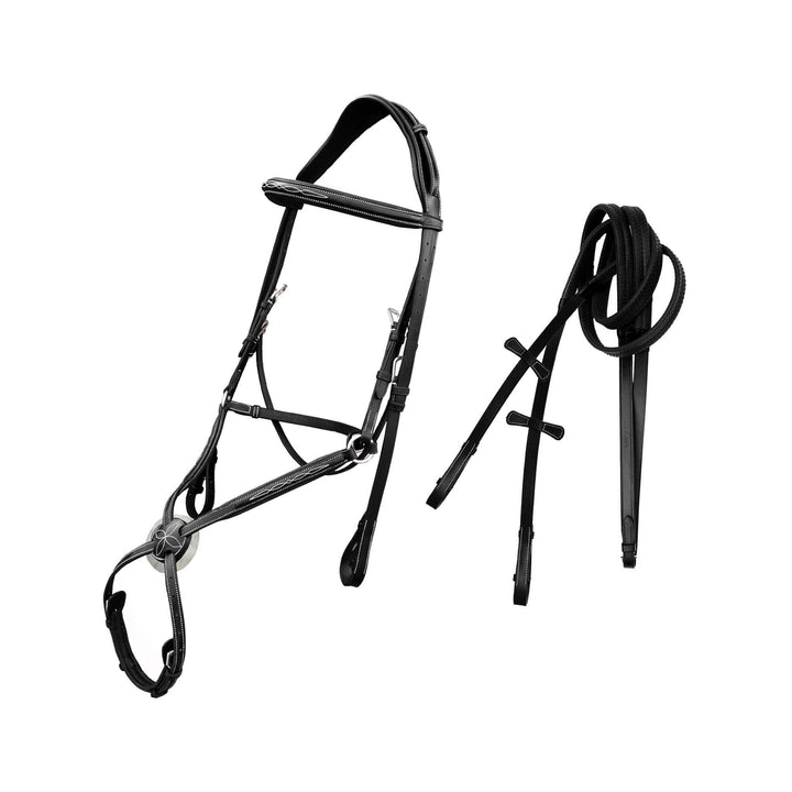 ExionPro Monocrown Crown Piece Adjustable Designer Figure 8 Bridle with Reins-Bridles-Bridles & Reins